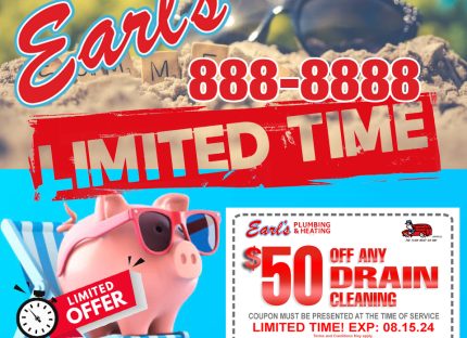 For a limited time, you can save $50 on any drain cleaning service, including air-conditioning draining.