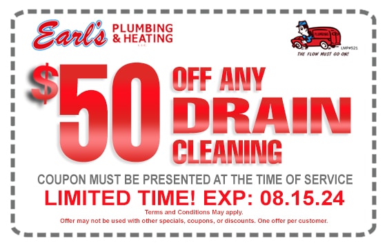 For a limited time, you can save $50 on any drain cleaning service, including air-conditioning draining.